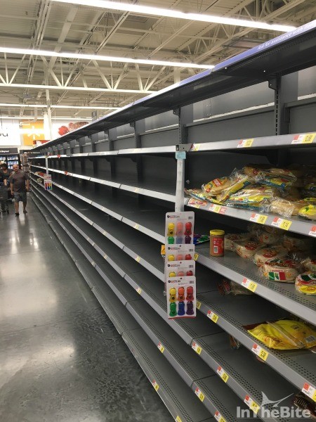 Groceries and necessities were in short supply as the east coast made ready for the storm.