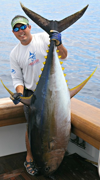A nice yellowfin caught by Capt. Wade Richardson aboard the Hooker in Panama.
