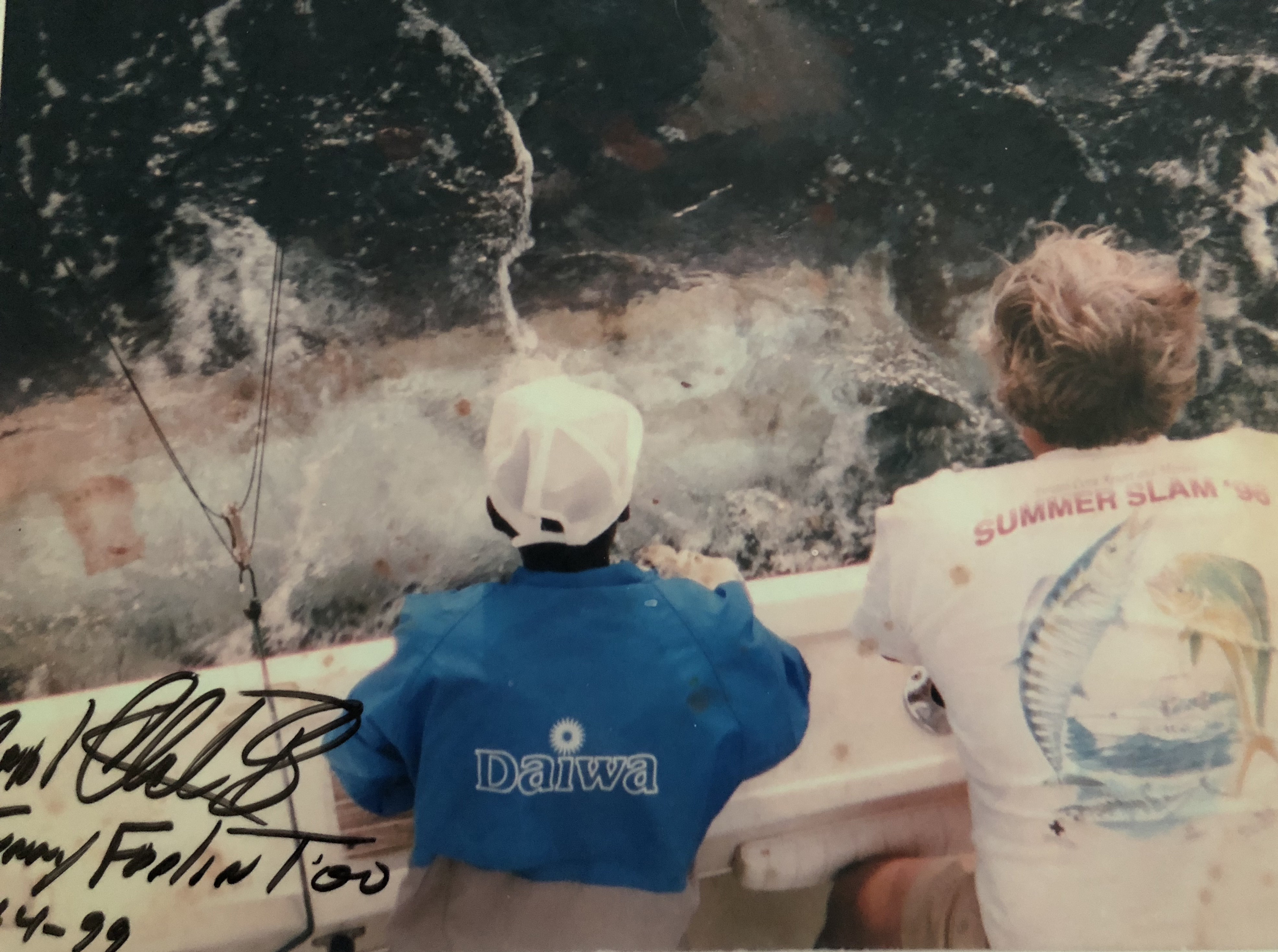 Captain Sam Crutchfield biggest blue in the water