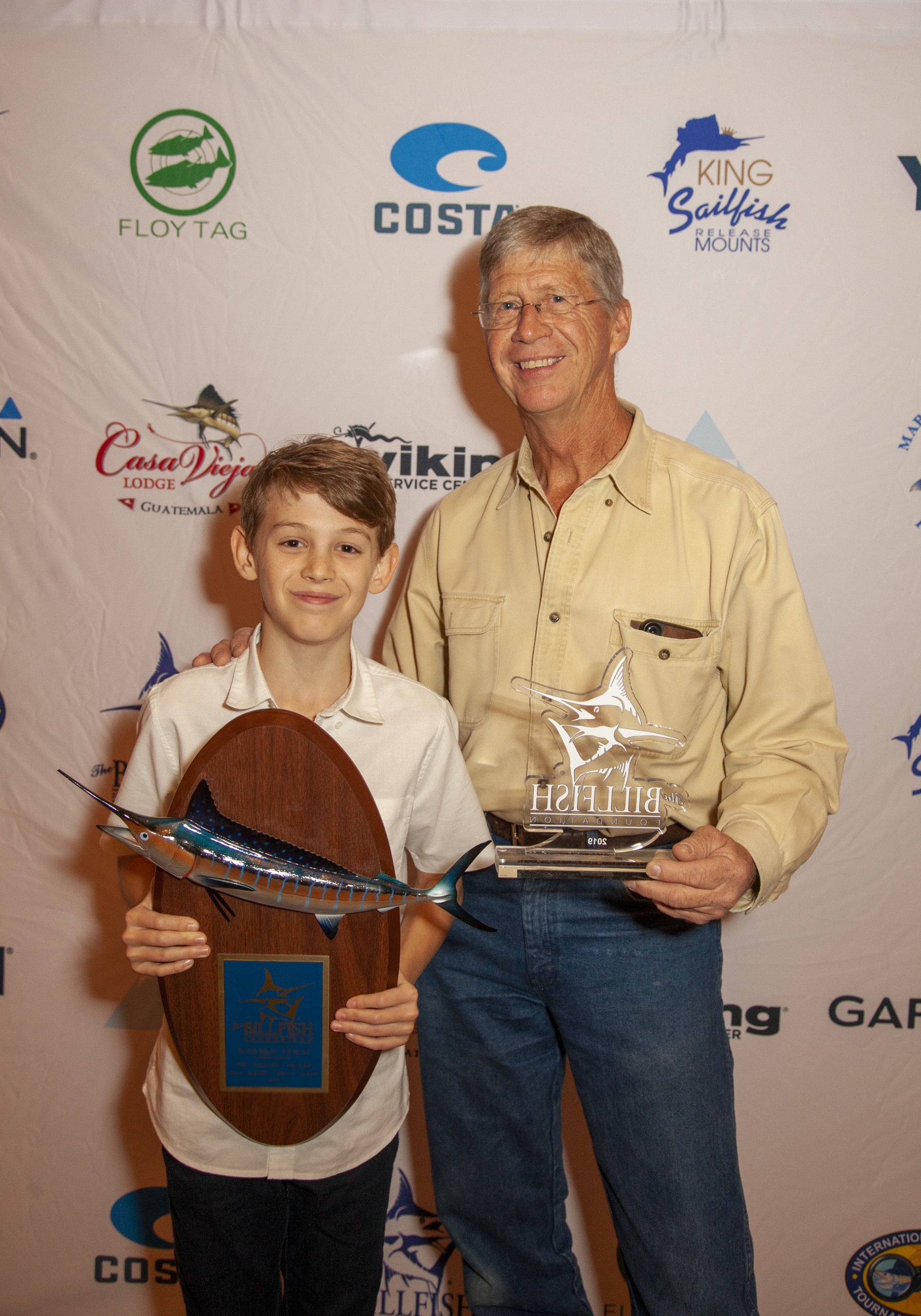 Brycen Oquin (left, youth winner) and his grandfather.