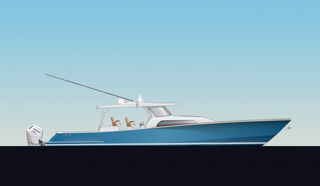 507 Valhalla 55 2D Rendering Outboard Profile Empress Blue DWL REV BG scaled