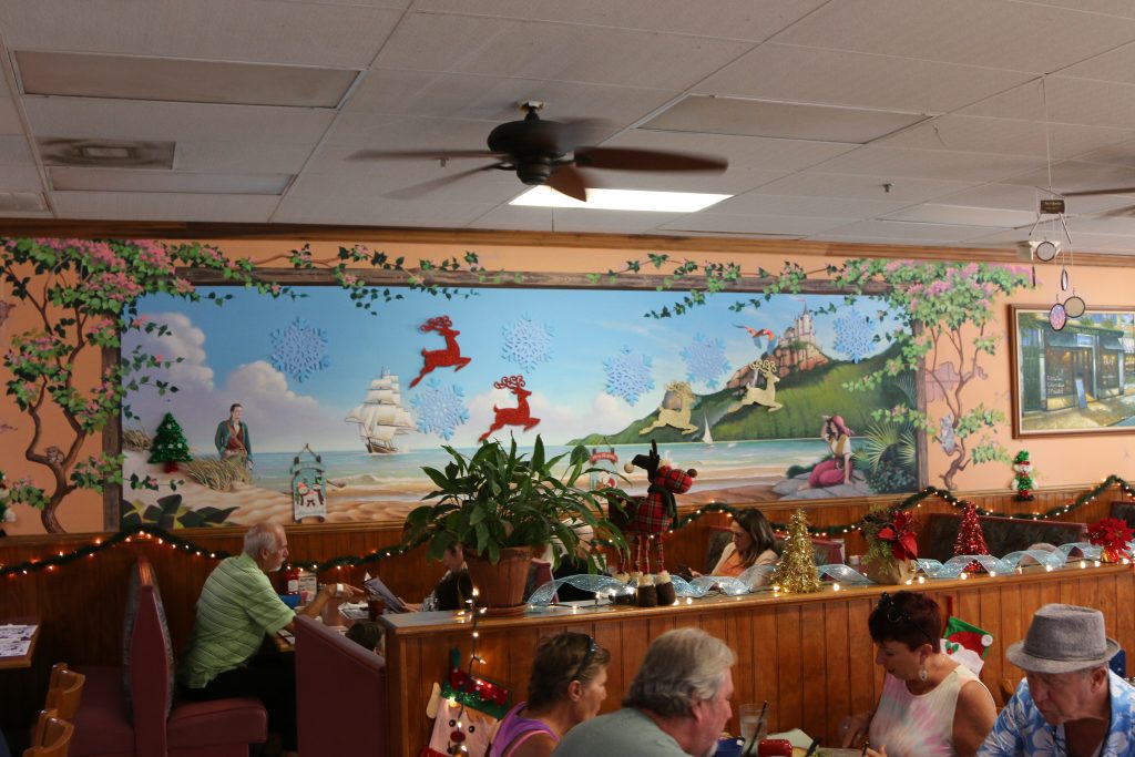 The interior of Galaxy Diner.