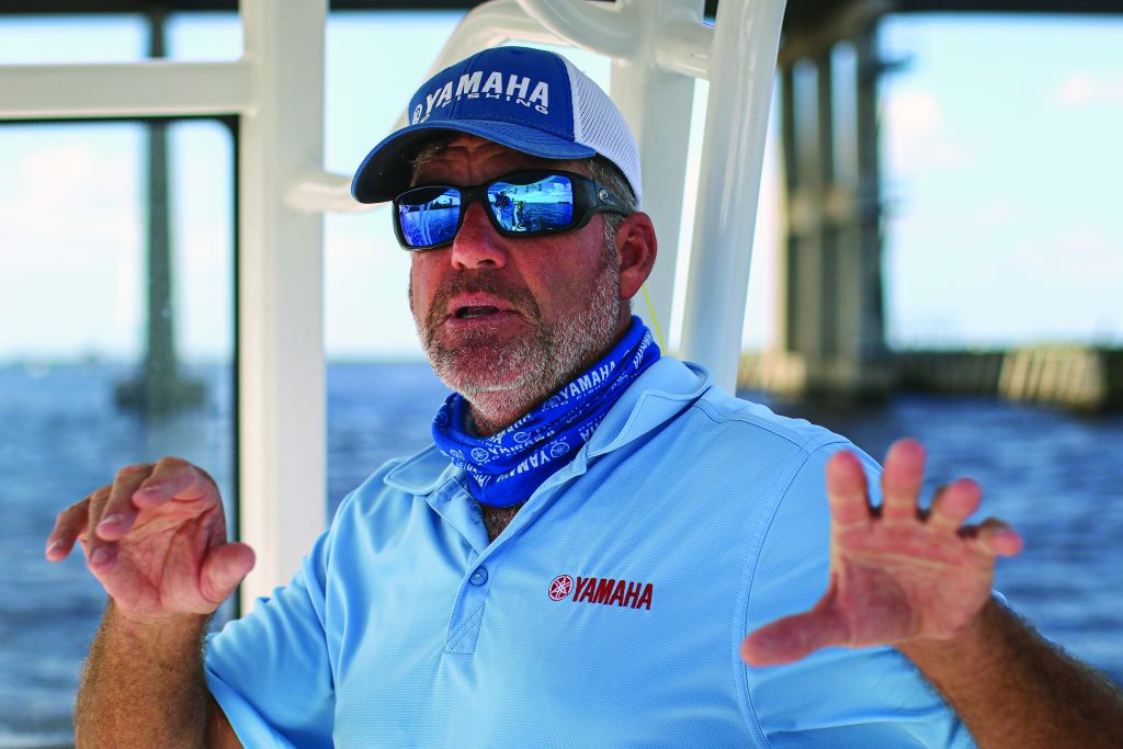 A captain sporting Yamaha fishing wear.
